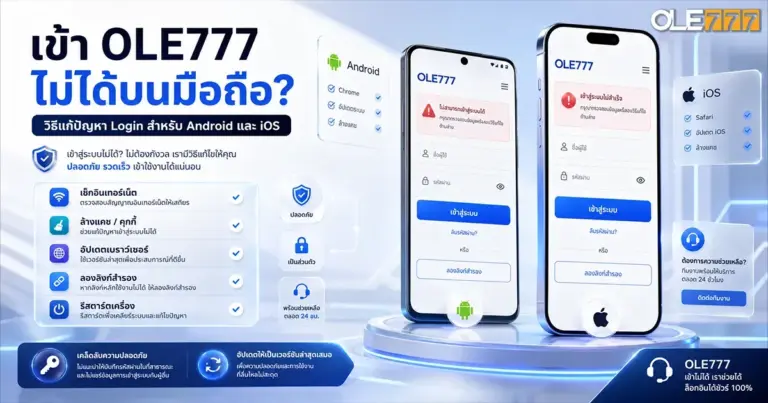 เข้า OLE777ไม่ได้